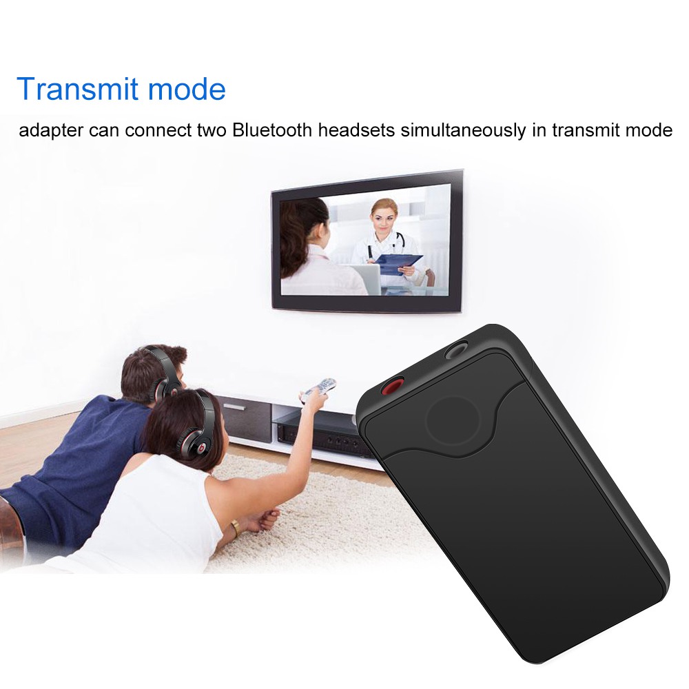 B18 Bluetooth Receiver/Emission Adapter Bluetooth 4.0 A2DP 3.5MM Micro USB Dual Lossless Audio Formats - Black