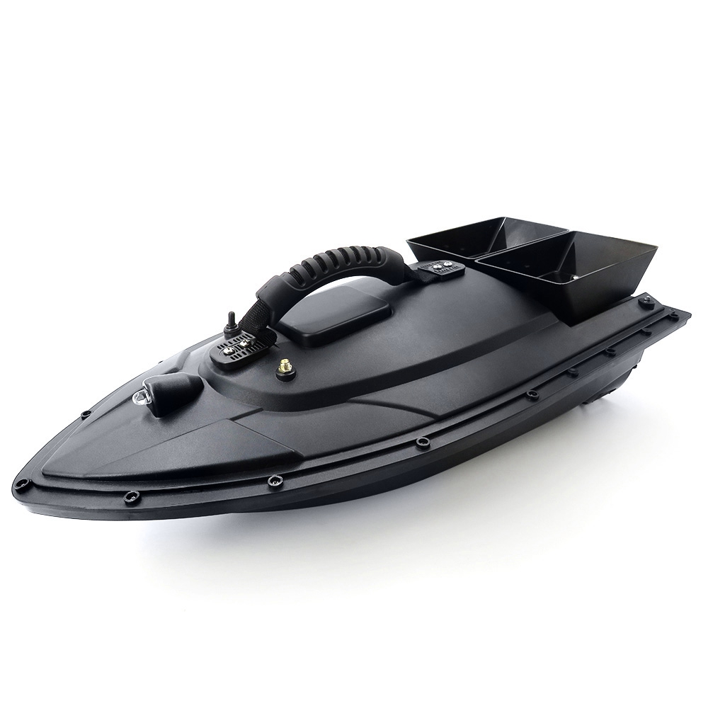 Flytec 5 Generation Intelligent Fishing Bait RC Boat with Double Motors 500M RC Distance 1.5KG Loading LED Light - Black
