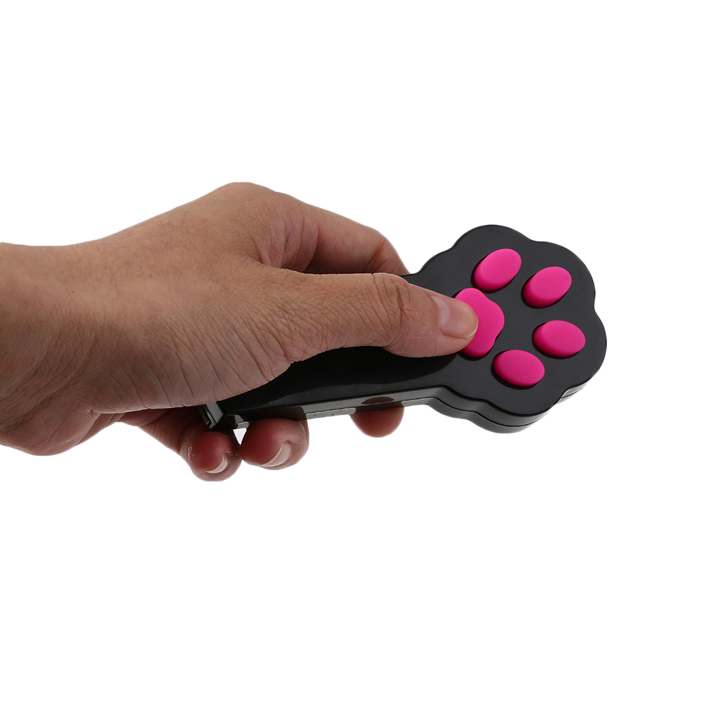 Funny Cat Claw Shape Beam Interactive Laser Pointer Pet Cat Dog Playing Toy - Black
