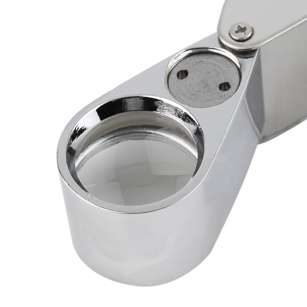 45x21mm Jewelers Eye Loupe Magnifier Magnifying Glass Rotate With LED Light