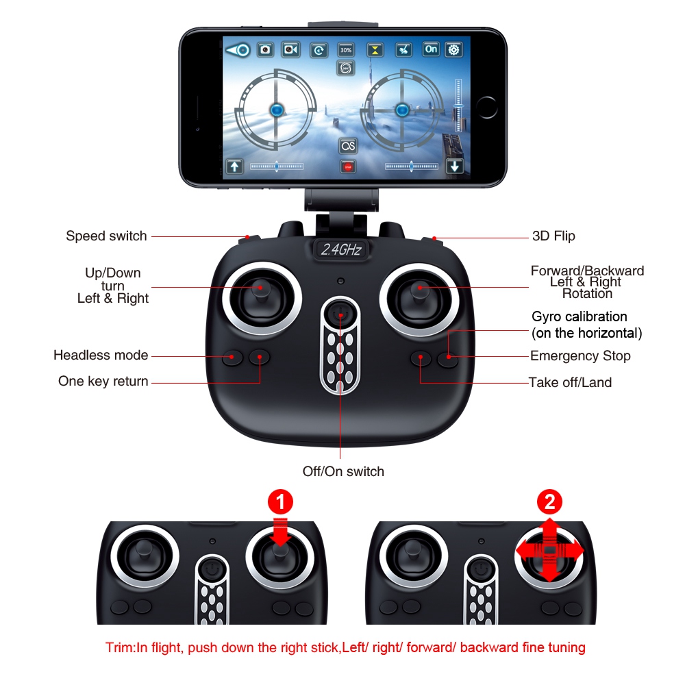 FQ777 FQ31W Wifi FPV Foldable RC Quadcopter with 720P HD Camera Altitude Hold Headless Mode RTF - Silver