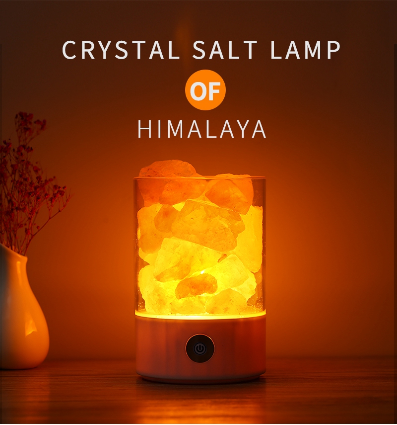 Himalayan Crystal Salt Lamp Air Purifier White