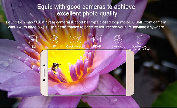 LeTV LeEco Le X526 5.5 Inch 4G LTE FHD Screen Smartphone Qualcomm Snapdragon 652 3GB 32GB 16.0MP Android 6.0 Touch ID - Rose Gold
