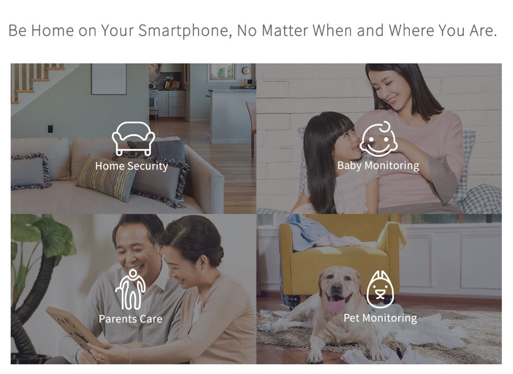 360 D503 720p WiFi IP Camera Video Monitor Two-way Audio CMOS Night Vision Home Security Camera -White