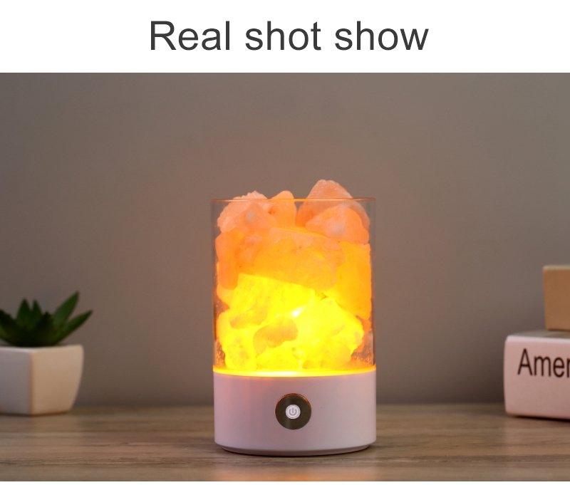 Himalayan Crystal Salt Lamp Air Purifier White