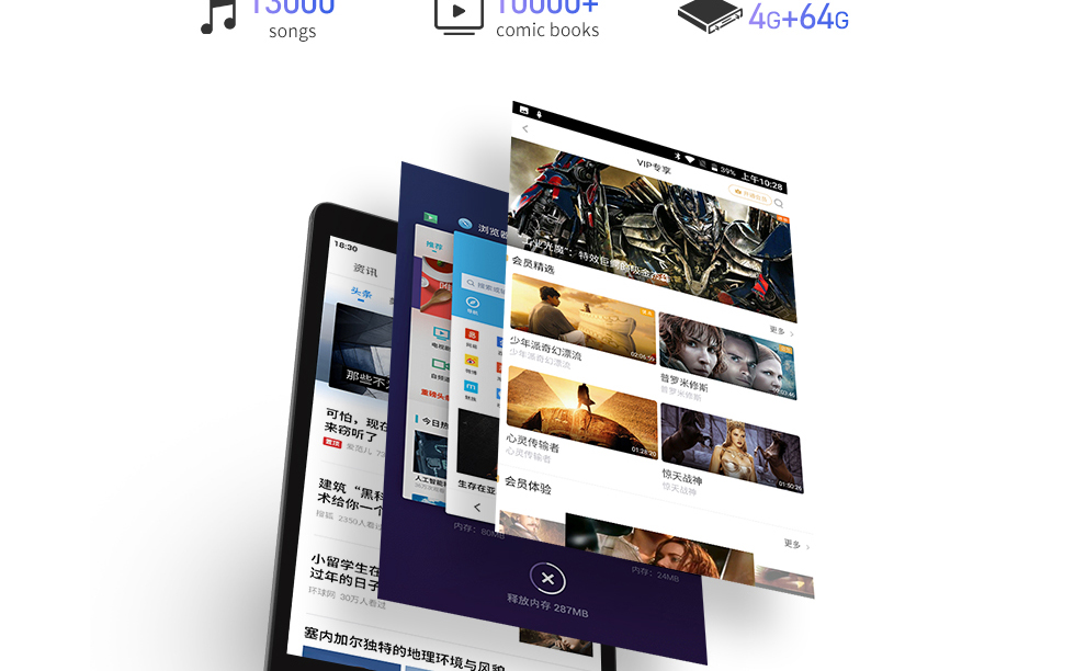 ALLDOCUBE Cube X1 4G Tablet PC MT6797 Deca Core 8.4" 2K Screen 2560*1600 Android 7.1 Dual SIM 4GB RAM 64GB ROM - Black