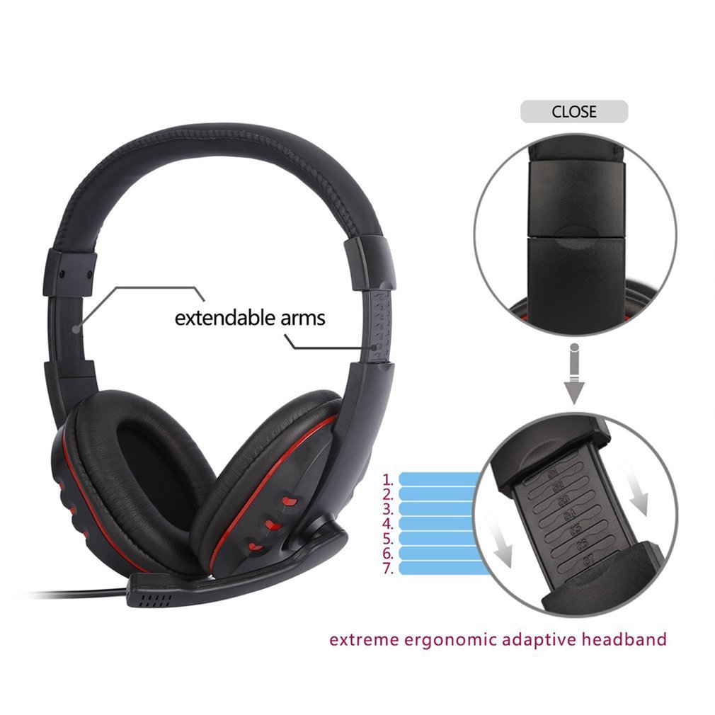 Wired Stereo Headphone Mic Headset
