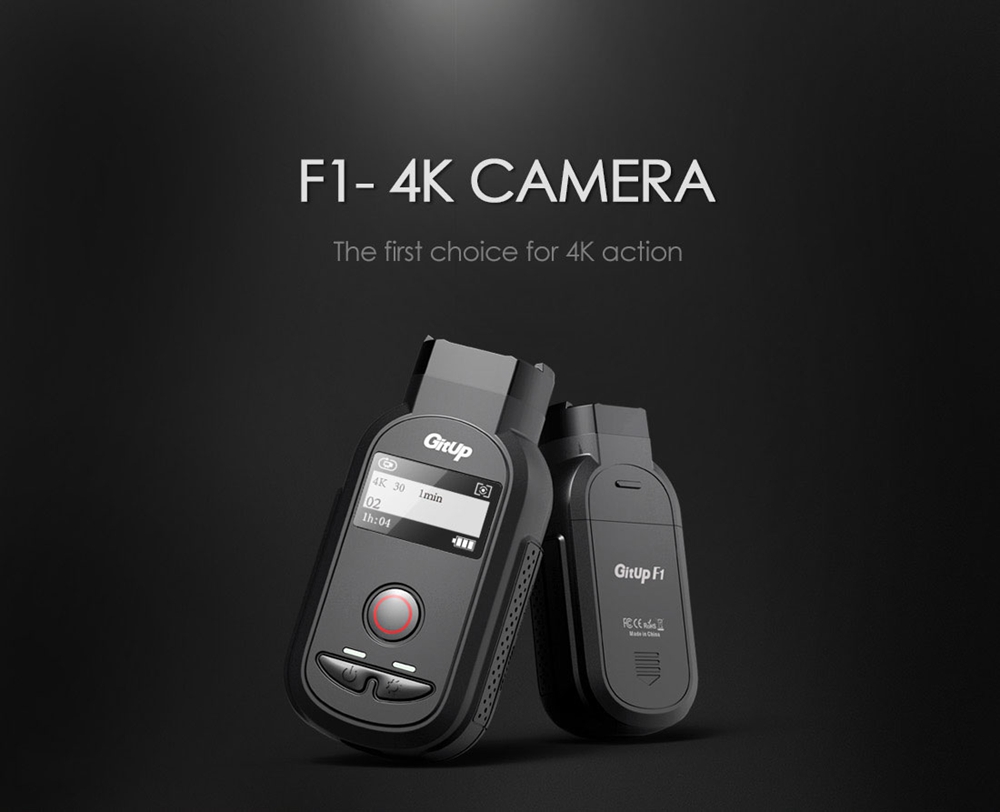 GITUP F1 4K WIFI Action Sports Camera FPV Remote Control Sony Exmor R Sensor - Black