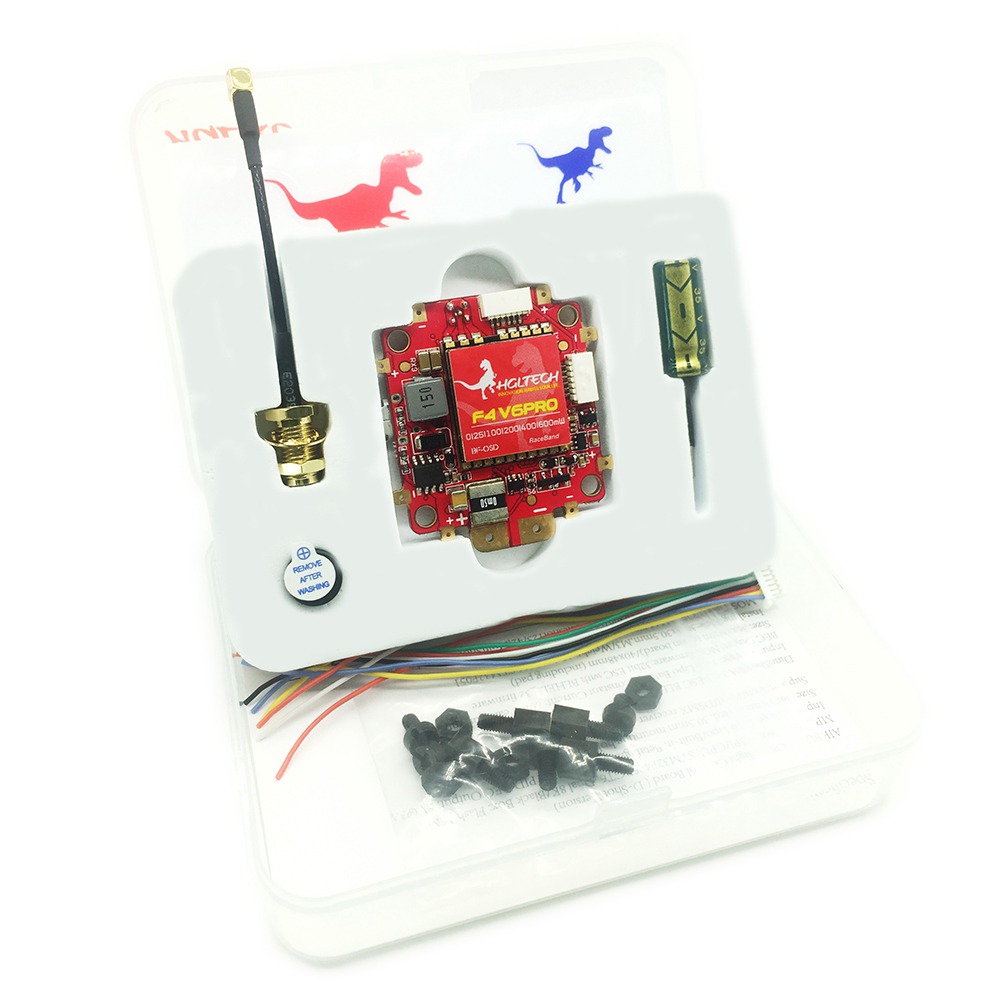 HGLRC F4 V6 PRO Flight Controller AIO OSD 5V/3A BEC PDB 5.8G 48CH VTX with Antenna Pigtail Cable - SMA Female