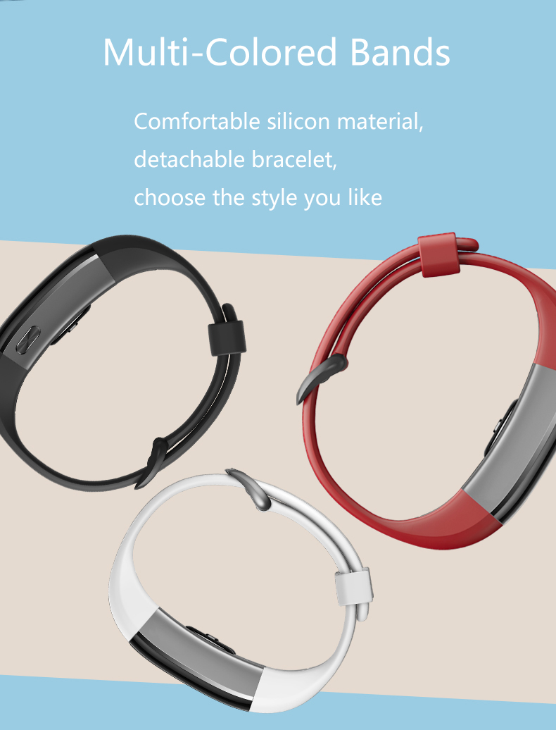 Weloop Neo Smart Bracelet GPS Dynamic Heart Rate Monitor Color IPS Screen Sports Bracelet - Black