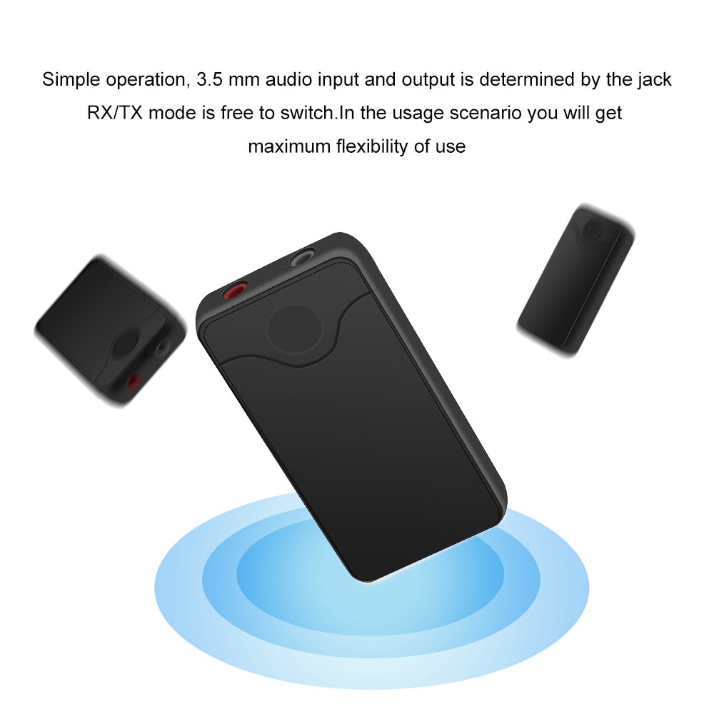 B18 Bluetooth Receiver/Emission Adapter Bluetooth 4.0 A2DP 3.5MM Micro USB Dual Lossless Audio Formats - Black