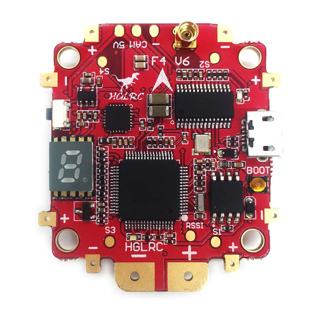 HGLRC F4 V6 PRO Flight Controller AIO OSD 5V/3A BEC PDB 5.8G 48CH VTX with Antenna Pigtail Cable - SMA Female