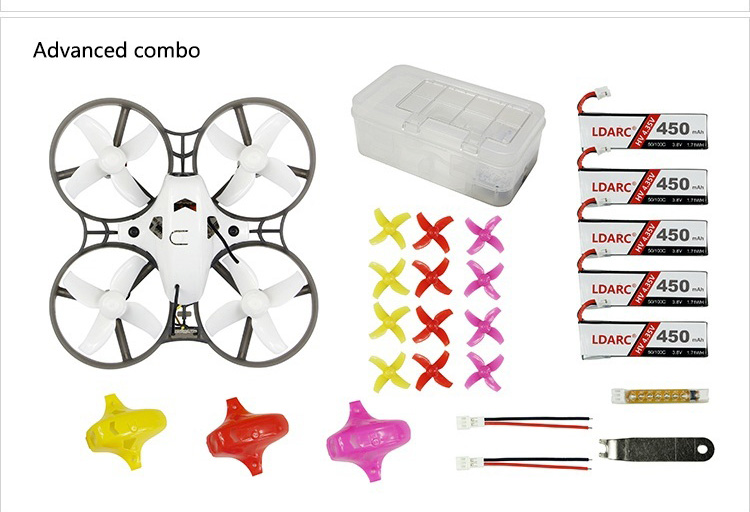 Kingkong/LDARC TINY R7 75mm FPV Drone with 5.8G 16CH 800TVL Camera One Key Flip Over After Crash - RTF