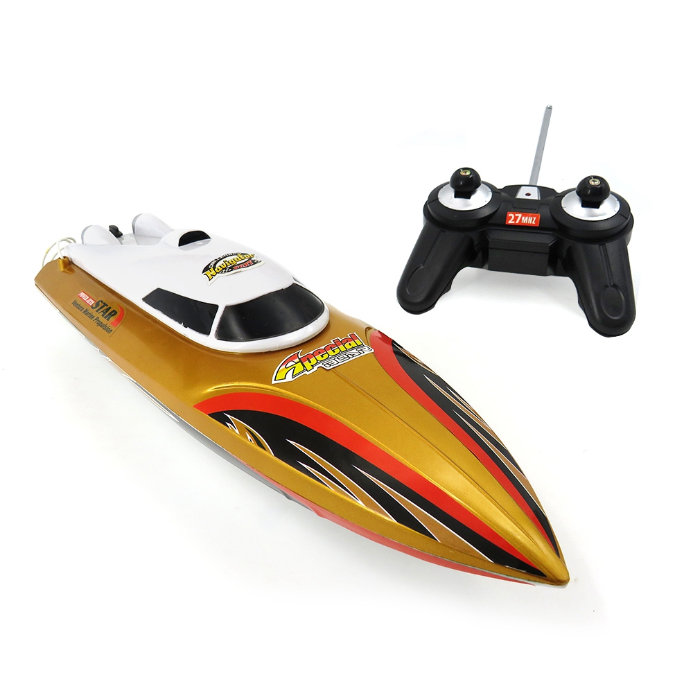 Flytec HQ5010 27Mhz Brushed RC Racing Boat RTR - Gold