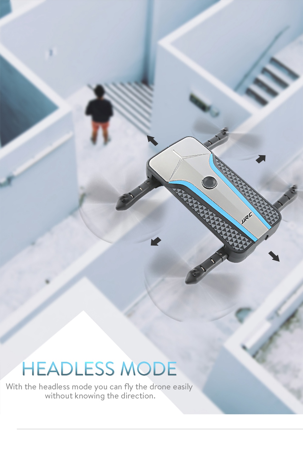 JJRC H62 SPLENDOR Aoto-Fllow WIFI FPV Foldable Drone with HD 720P Camera Optical Flow Positioning RC Quadcopter