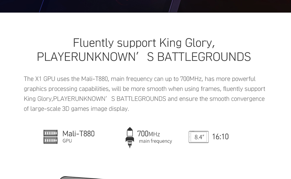 ALLDOCUBE Cube X1 4G Tablet PC MT6797 Deca Core 8.4" 2K Screen 2560*1600 Android 7.1 Dual SIM 4GB RAM 64GB ROM - Black