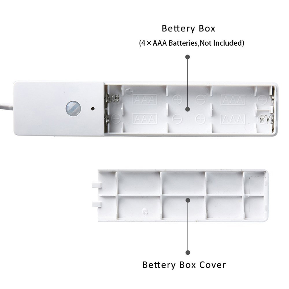 1M Human Body Induction LED Strip Light Home Decor Night Light -White