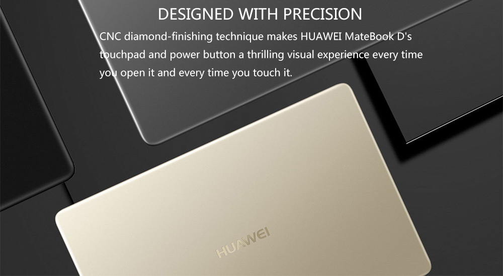 Huawei MateBook D Laptop Intel Core i5-7200U Dual Core Geforce 940MX 2GB DDR5 15.6" 1920*1080 Windows 10 8GB RAM 256GB SSD - Gray