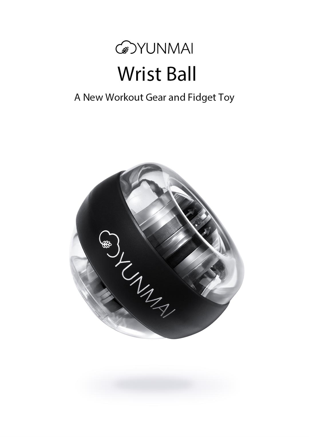 Xiaomi Mijia Yunmai LED Wrist Ball Wrist Trainer with Strap - Black