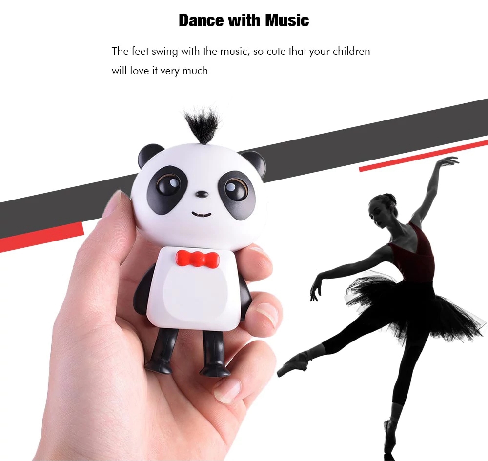 Music Panda Bluetooth Music Intelligent RC Robot Kid Toys - Black