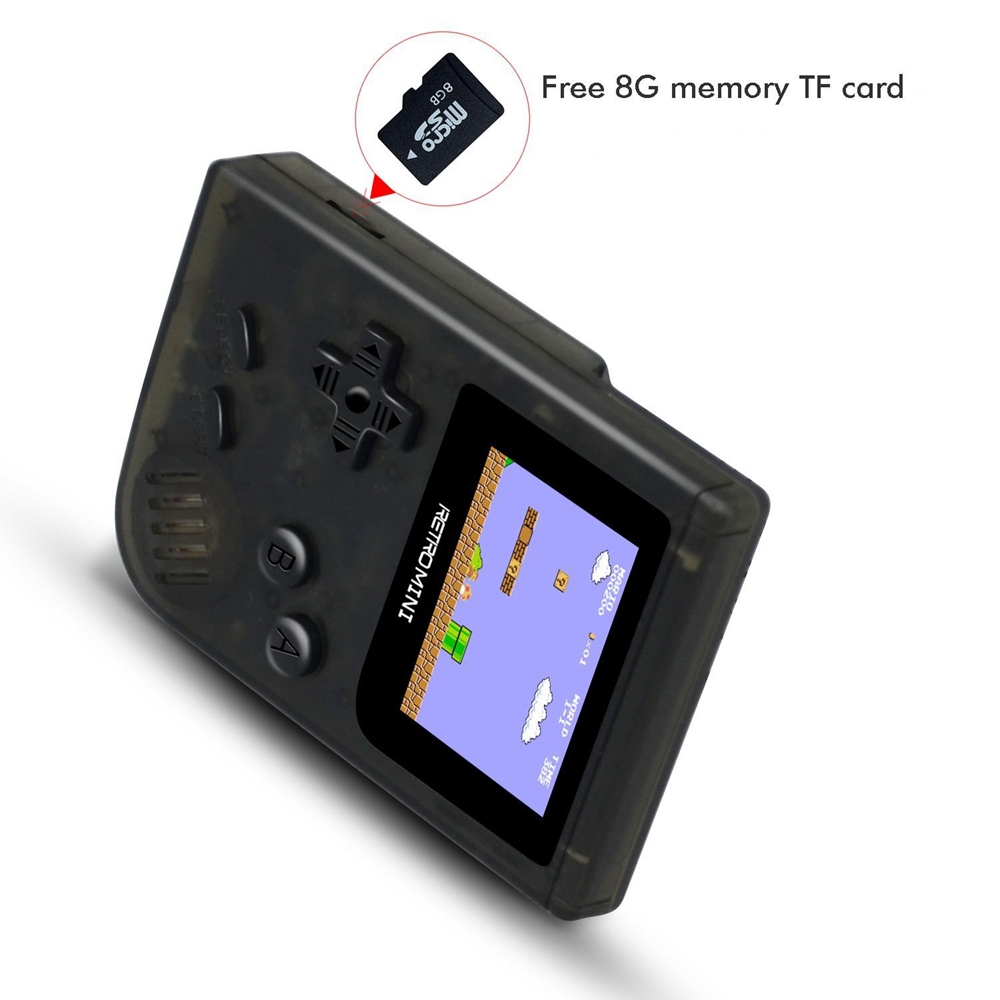 Coolbaby RS-90 Mini Handheld Game Console Transparent Black