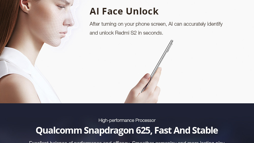 [HK Stock][Official Global Version]Xiaomi Redmi S2 5.99 Inch 4G LTE Smartphone Snapdragon 625 Soc 3GB 32GB 12.0MP+5.0MP Dual Rear Cameras MIUI 9 18:9 Full Screen Touch ID - Gray