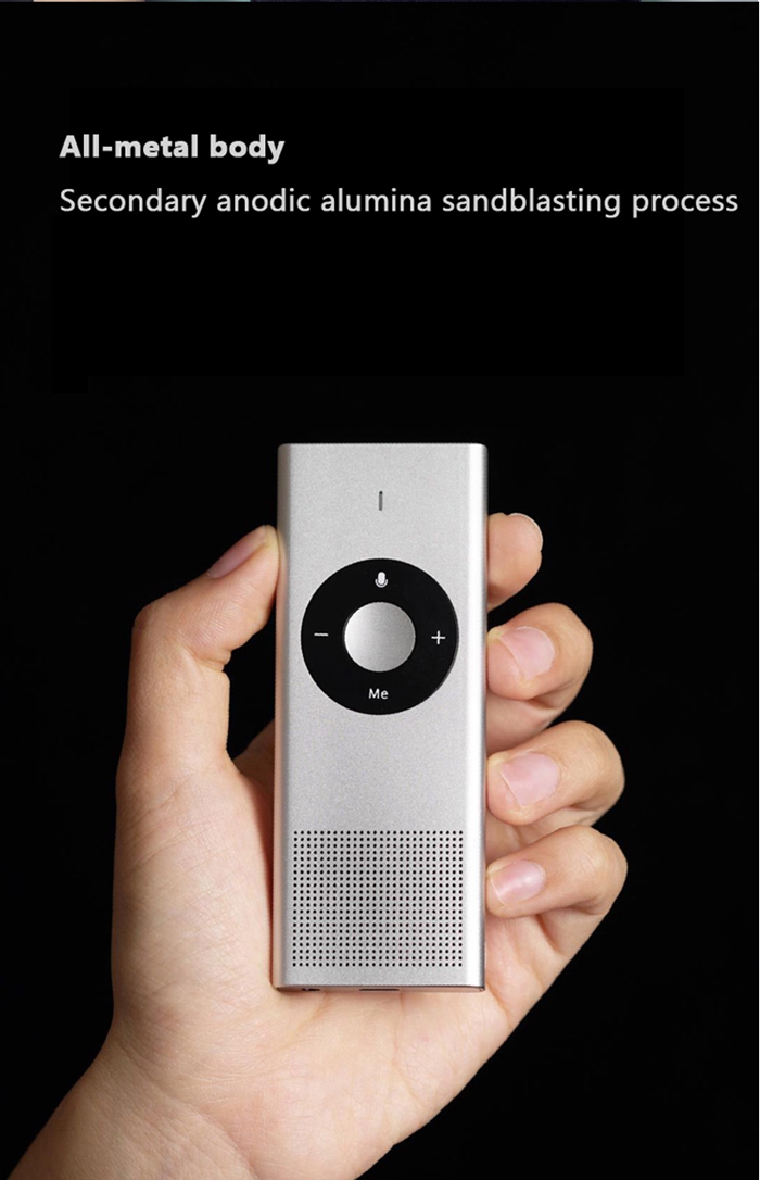 XIAOMI MY001CN Translator All-metal Body 14 Languages AI Global Travel Business Interpreter - Grey
