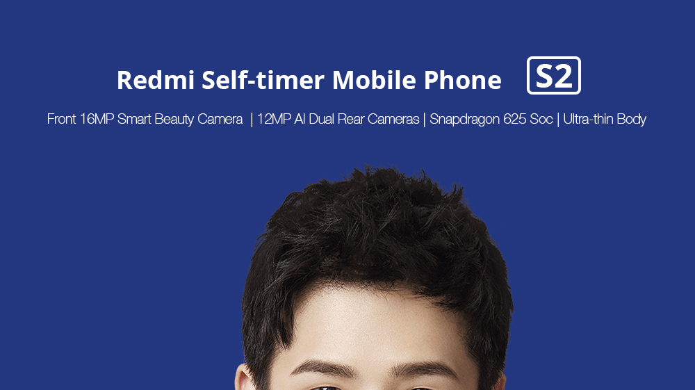[HK Stock][Official Global Version]Xiaomi Redmi S2 5.99 Inch 4G LTE Smartphone Snapdragon 625 Soc 3GB 32GB 12.0MP+5.0MP Dual Rear Cameras MIUI 9 18:9 Full Screen Touch ID - Gold