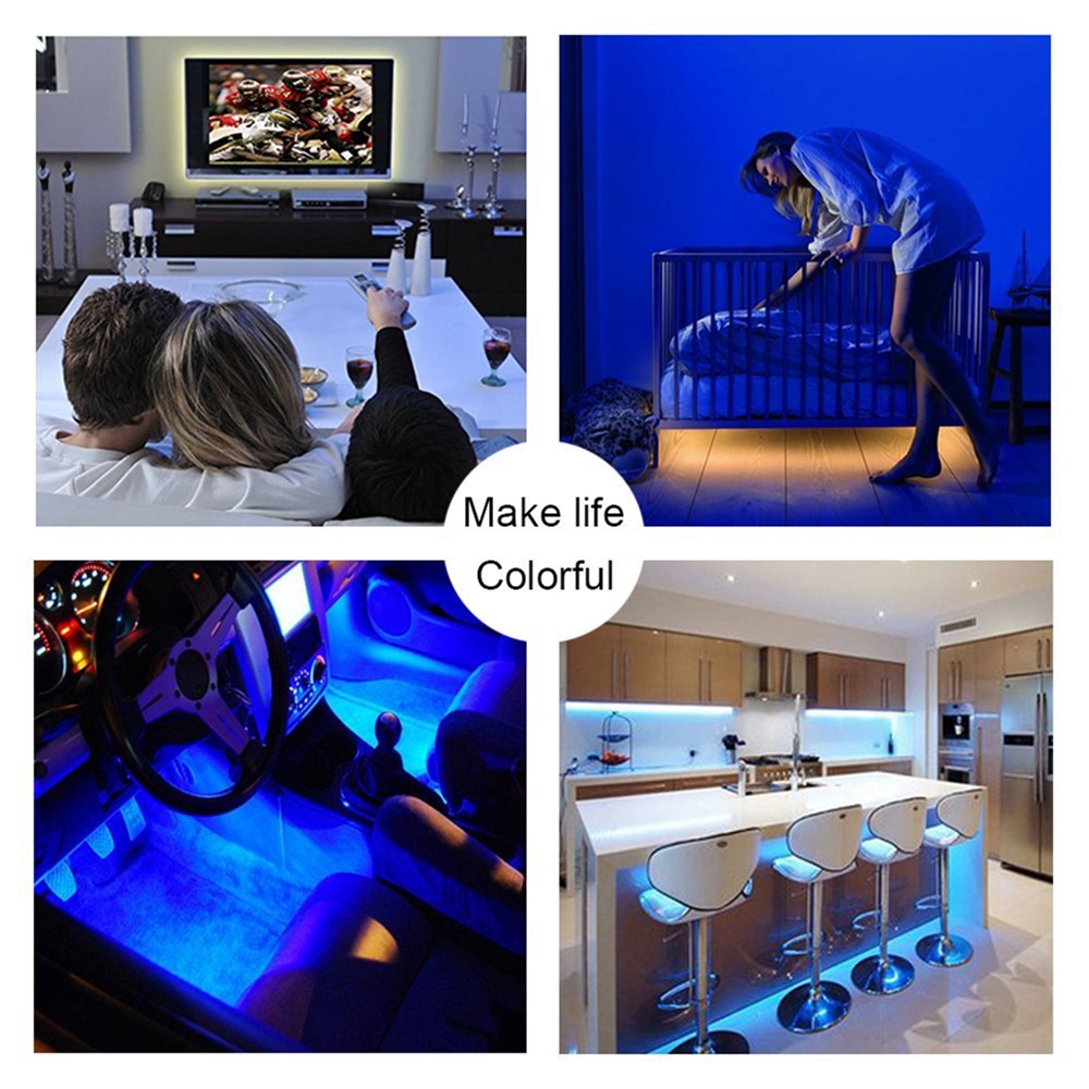 1M 30LED DC 5V SMD 5050 RGB LED Strip With Remote Control TV Bias Lighting Background Decorative Light - RGB