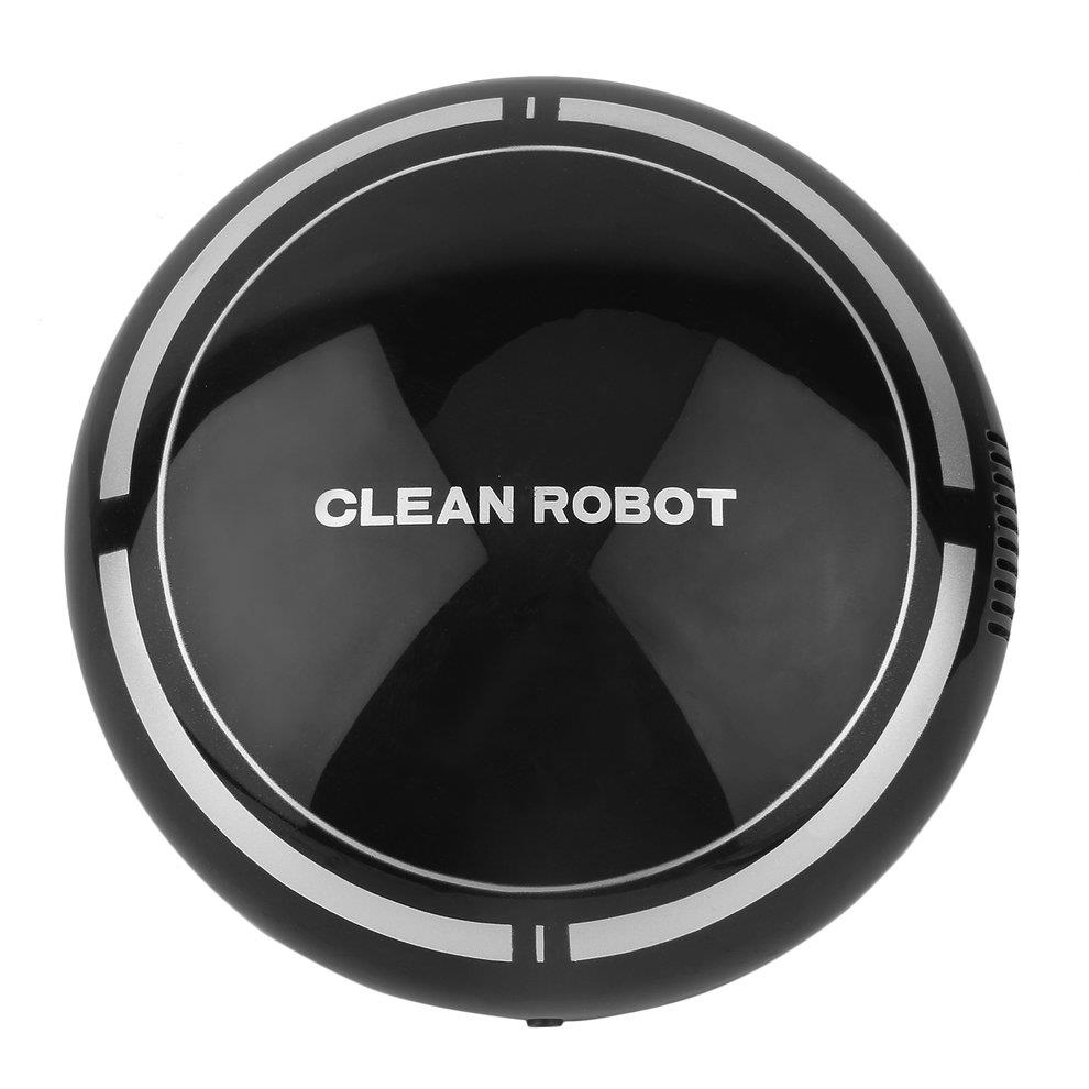 Mini Intelligent Electric Automatic Round Smart Sweeping Robot Vacuum Cleaner - Black