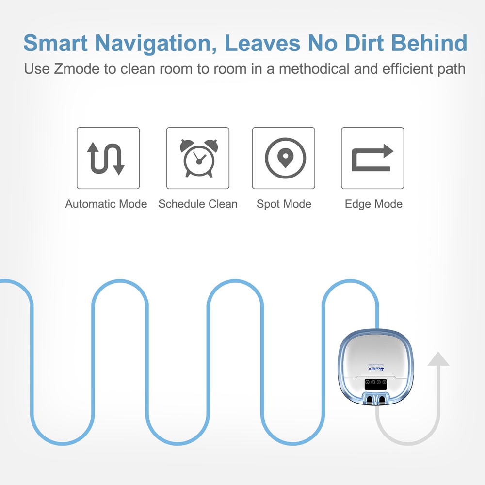 XShuai HXS-C3 Robotic Vacuum Cleaner HEPA Filter 1000Pa Suction Video Call Function Motion Detection works with Amazon A