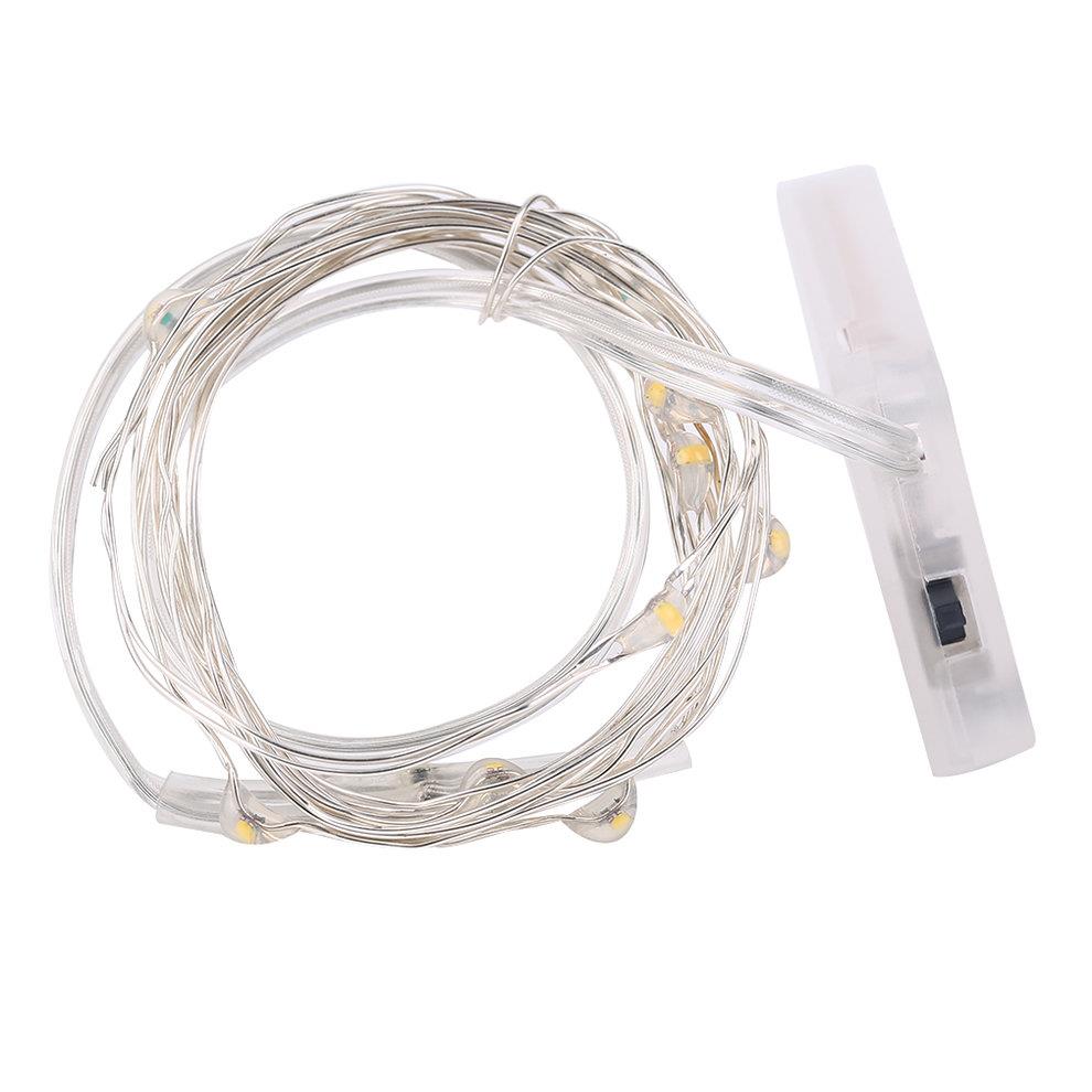 1M 10 led LED Copper Wire String Lights Lamp Christmas Decorations for Party