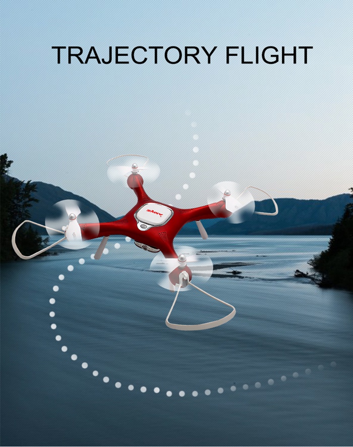 Syma X25W WIFI FPV RC Quadcopter RTF Double GPS Follow Me Mode with Adjustable 720P HD Camera - Red