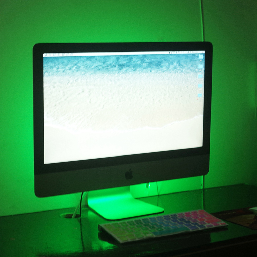 1M 30LED DC 5V SMD 5050 RGB LED Strip With Remote Control TV Bias Lighting Background Decorative Light - RGB