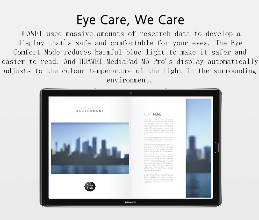 Huawei M5 Pro Wifi Tablet PC Hisilicon Kirin 960 Octa Core 10.8" IPS 2K Screen 2560*1600 Android 8.0 4GB RAM 64GB ROM - Gold