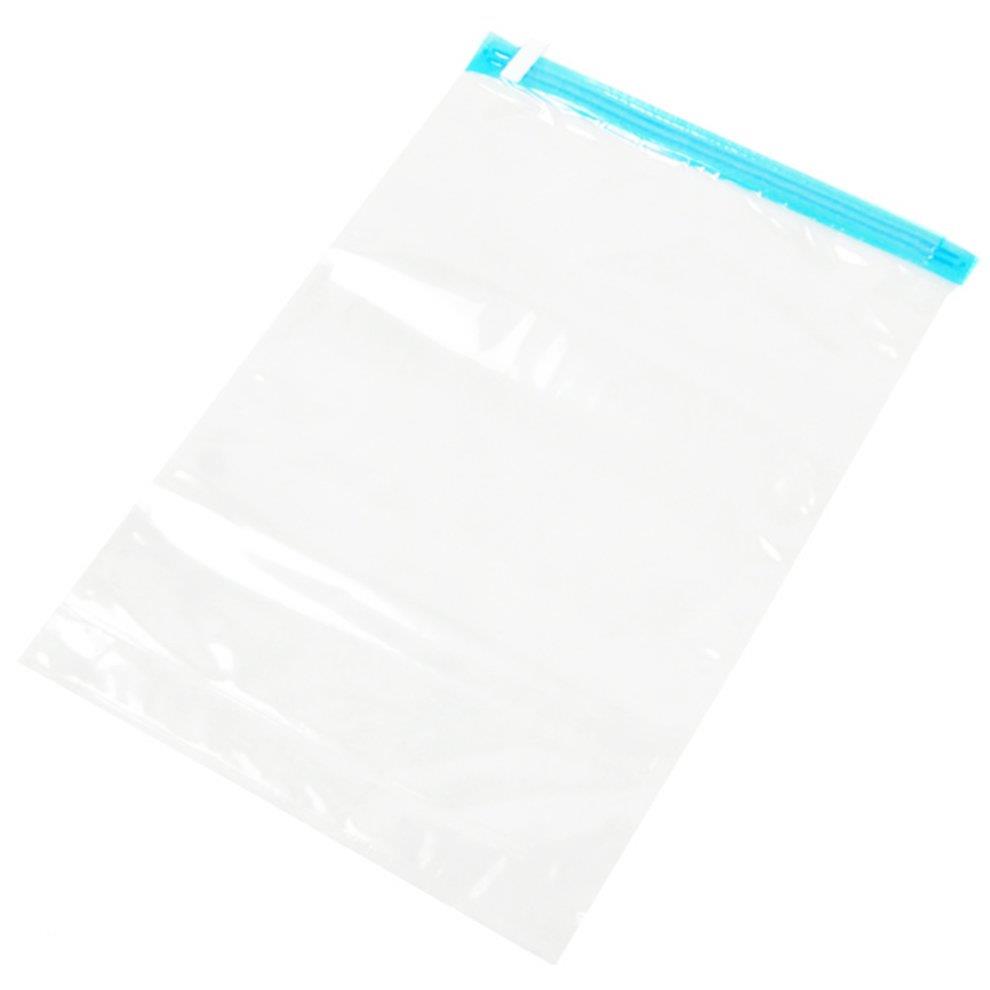 Manually Vacuum Compressed Storage Bag Travel Clothes Organizer - Transparent