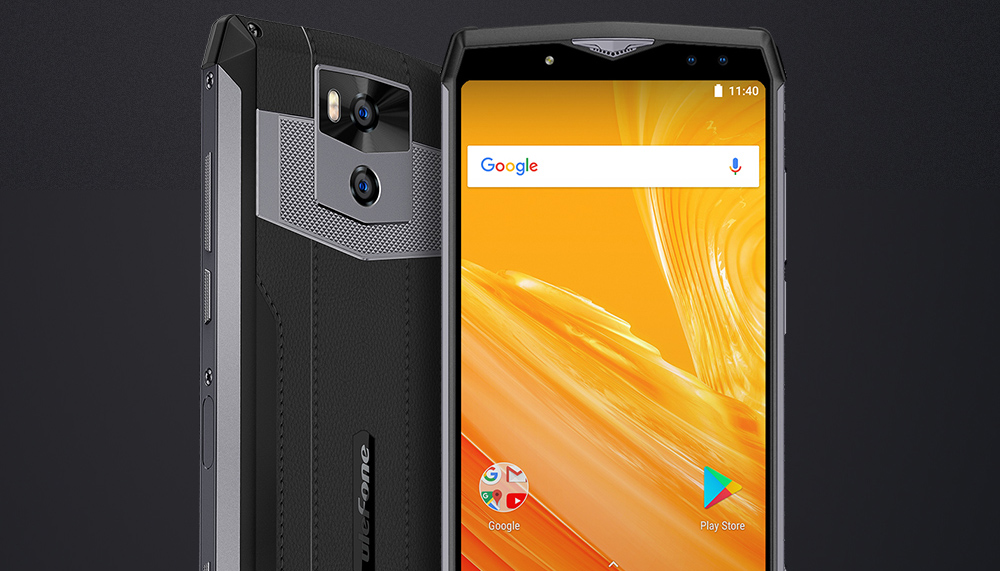 [HK Stock]Ulefone Power 5 6.0 Inch 4G Smartphone MTK6763 Soc 6GB 64GB 21.0MP+5.0MP Dual Rear Cameras Android 8.1 Wireless Charge Face ID 13000mAh - Black