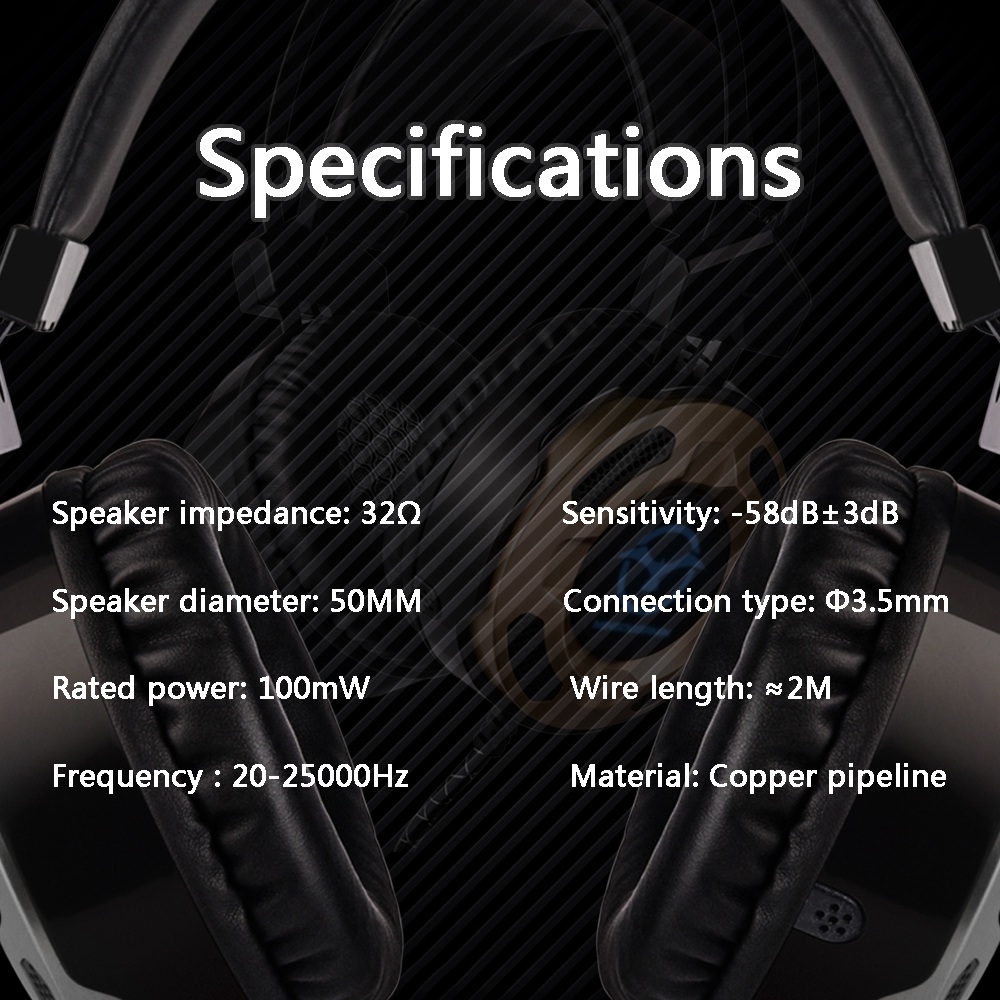 M2 Gaming Headset with Mic 3.5mm+USb Interface Glowing - Black Silver
