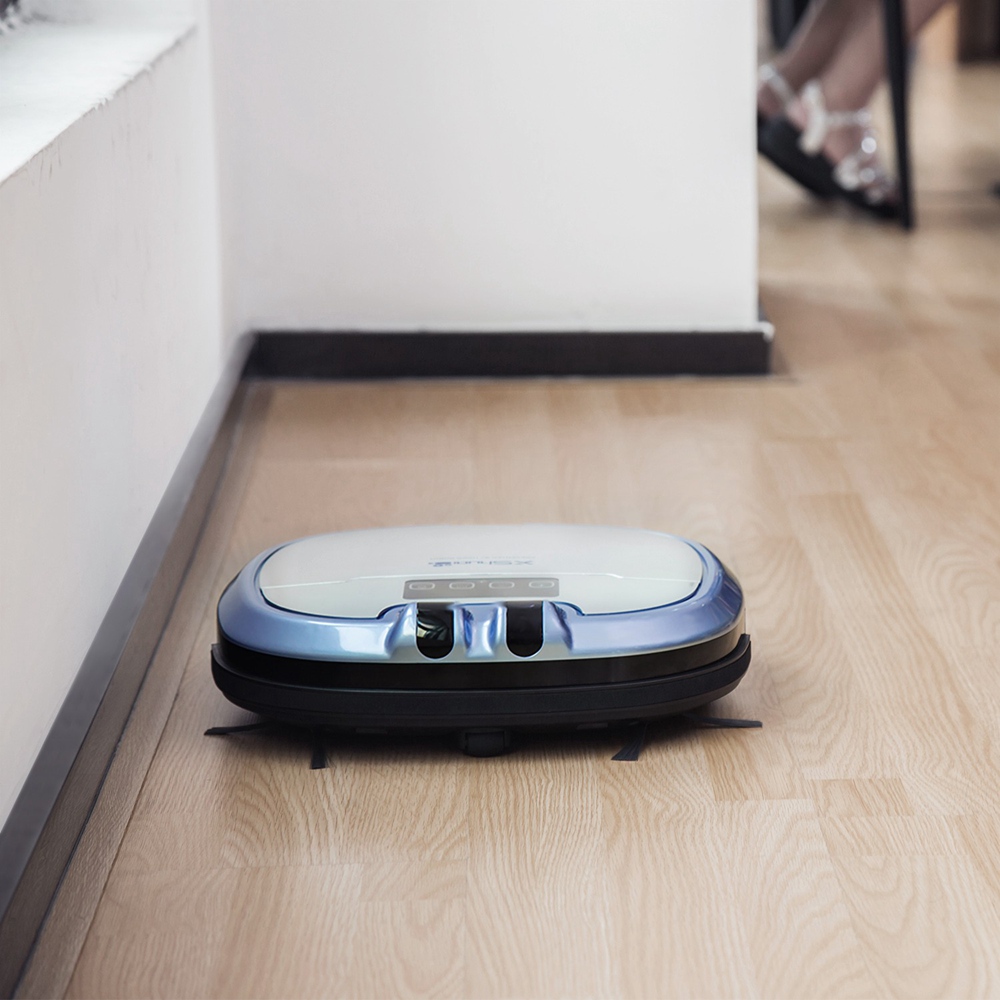 XShuai HXS-C3 Robotic Vacuum Cleaner HEPA Filter 1000Pa Suction Video Call Function Motion Detection works with Amazon A