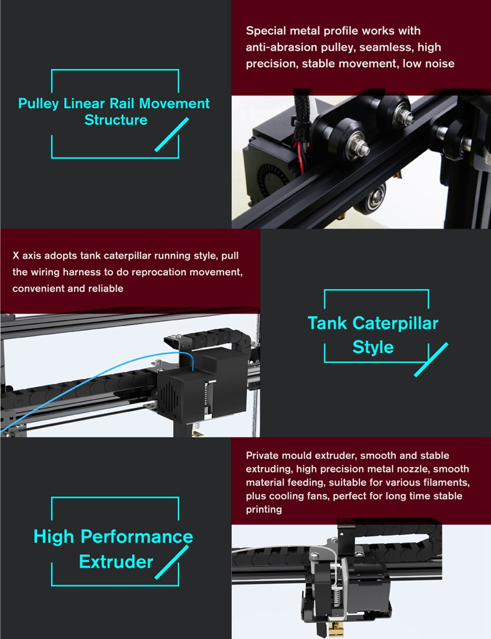 ADIMLab Gantry 3D Printer FDM Technology SD Card/USB Linkage Support Windows7 / MAC OS / Linux - EU Plug