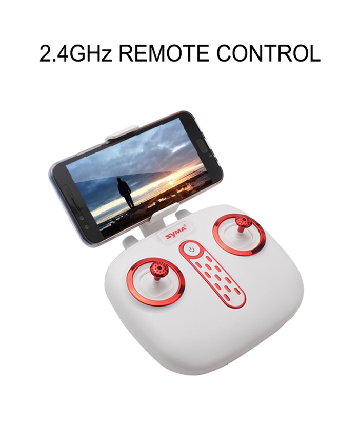 Syma X25W WIFI FPV RC Quadcopter RTF Double GPS Follow Me Mode with Adjustable 720P HD Camera - Red