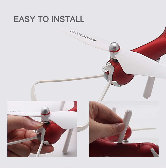 Syma X25W WIFI FPV RC Quadcopter RTF Double GPS Follow Me Mode with Adjustable 720P HD Camera - Red