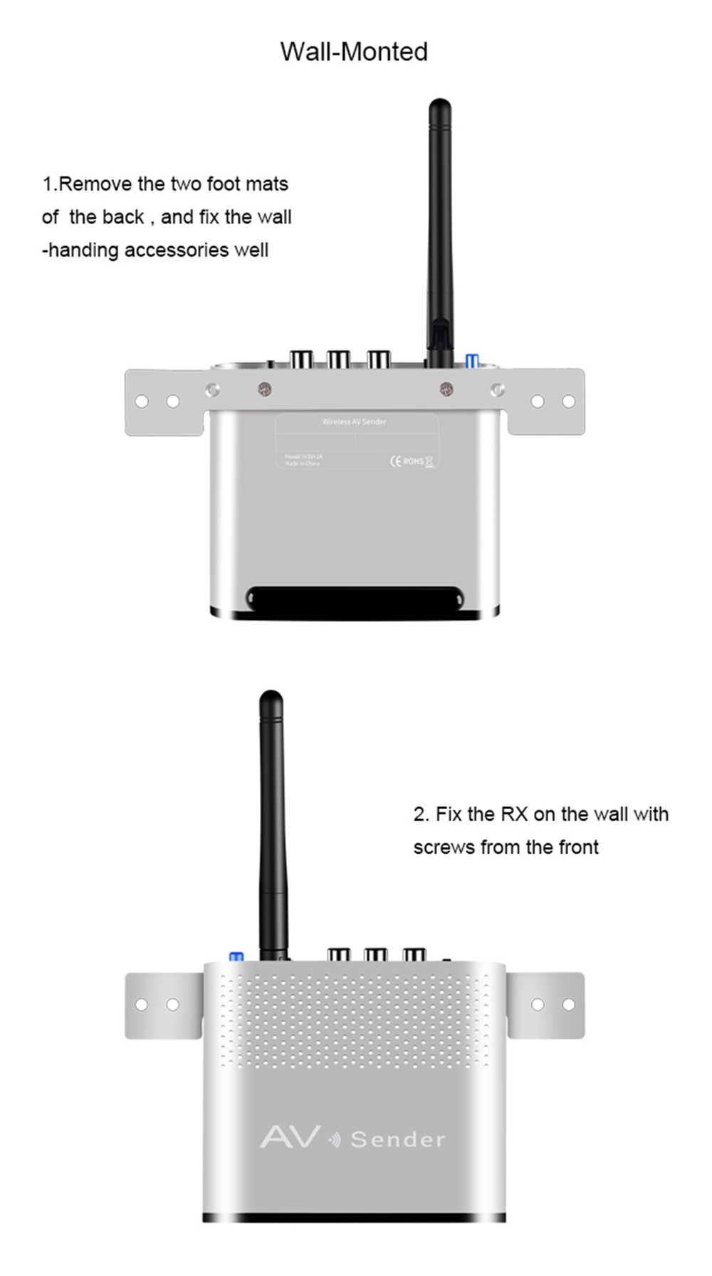 Measy AV530 5.8GHZ Wireless Audio/Video Sender Transmitter and Receiver HDMI Extender 305M/1000 FT