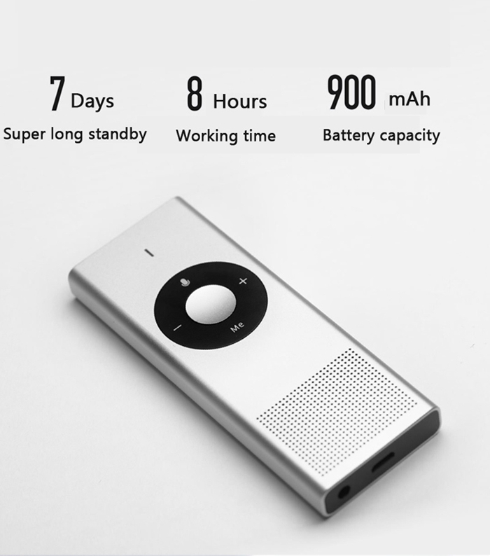 XIAOMI MY001CN Translator All-metal Body 14 Languages AI Global Travel Business Interpreter - Grey
