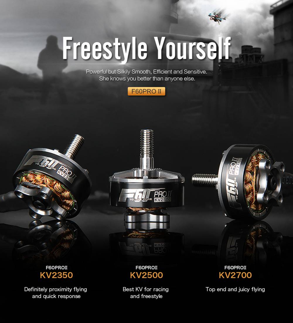 T-motor F60 Pro II 2700KV 3-4S Brushless Motor for FPV Racing Drone - Red