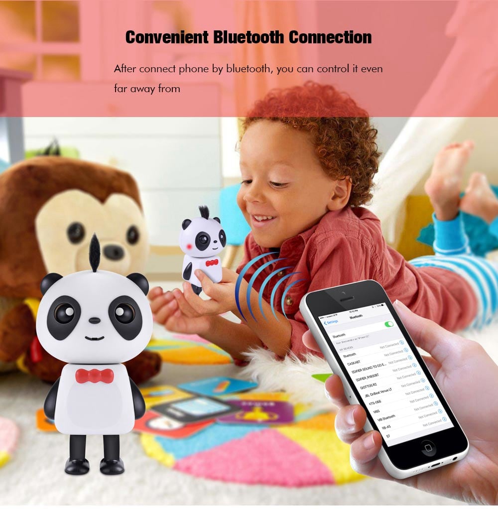 Music Panda Bluetooth Music Intelligent RC Robot Kid Toys - Pink