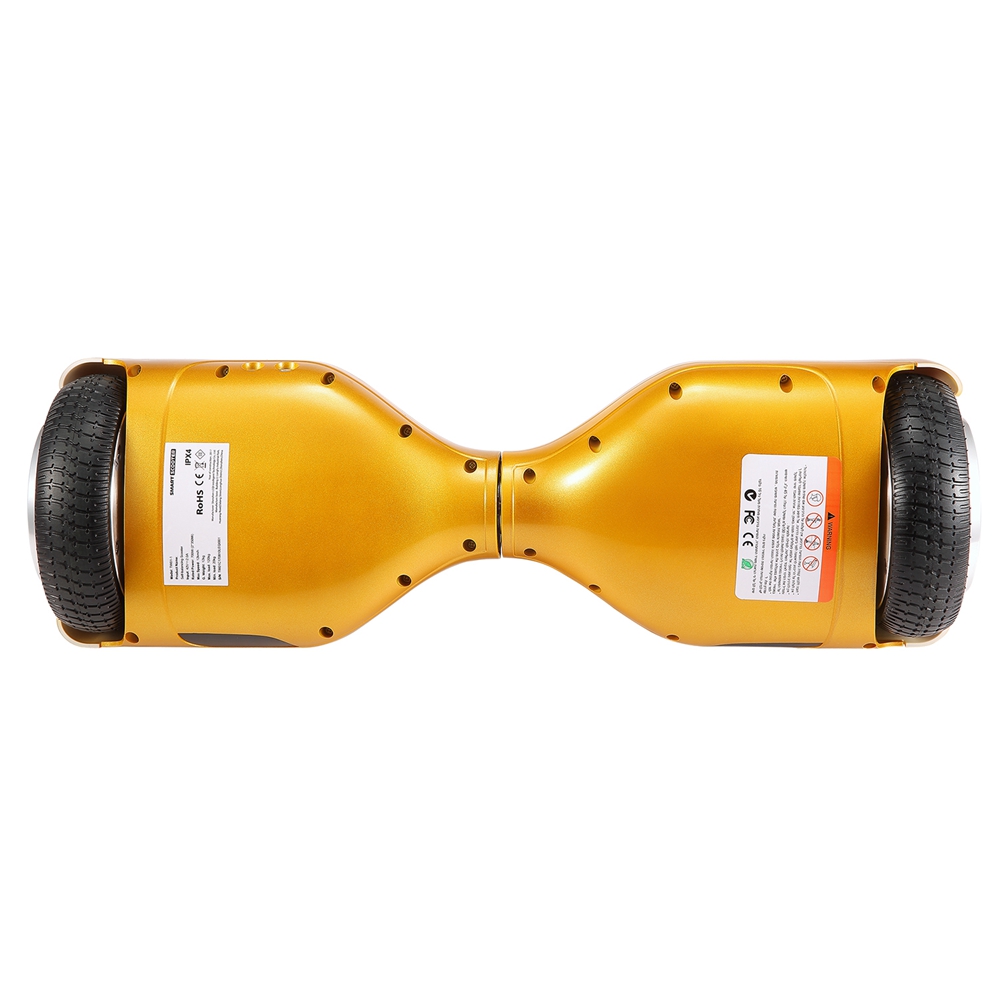 [DE Stock]Megawheels TW01-1B-14-Gold Electric Self Balance Scooter 6.5 Inch With Remote Control Bluetooth Speaker EU Plug - Gold + Black