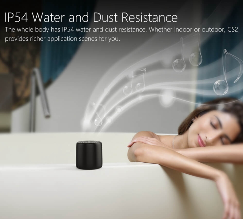 JAKCOM CS2 Mini Bluetooth Speaker Smart Carryon with Remote Control Selfie Microphone - Black