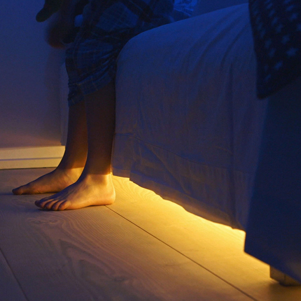 1M Human Body Induction LED Strip Light Home Decor Night Light -White