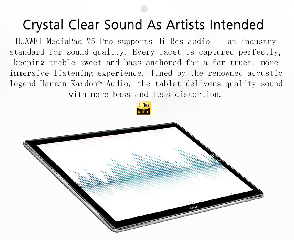 Huawei M5 Pro Wifi Tablet PC Hisilicon Kirin 960 Octa Core 10.8" IPS 2K Screen 2560*1600 Android 8.0 4GB RAM 64GB ROM - Gold